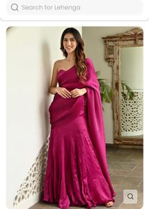 Elegant Magenta Saree Set