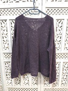 🎀 BUY1 GET1 Free Purple Crochet Top D