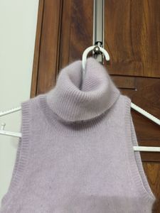High Neck Cute Sweater Purple