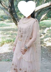 Biscuit colour lehnga choli set