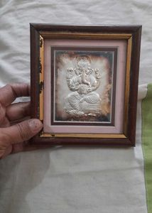 Silver Ganesh Ji Photo Frame