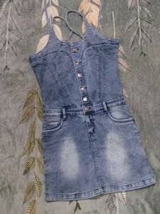 Denim Dress W  Basic Tank Top