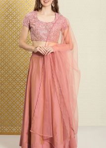 House Of Pataudi Pink Lehenga Set