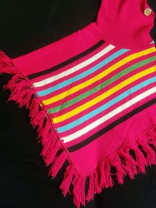 Girl&#39;s Pancho Very Beautiful Multicolored
