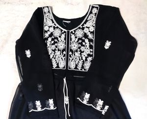 Black Chickenkari Kurti
