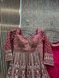 Gorgeous Wedding Gown with Skirt and Dupatta