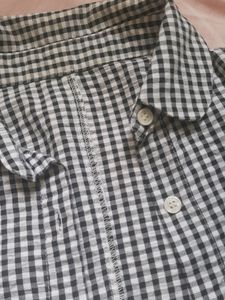 Checked Crop Shirt