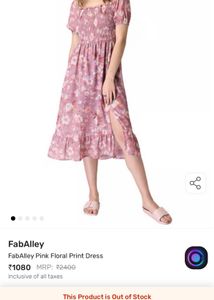 Floral Midi Dress with Puff Sleeves