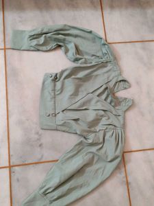 Mint Green Puff Sleeve Top
