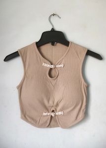 Padded Ribbed Crop Top