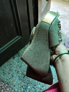 Floral Embellished Wedges