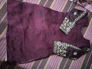 Gorgeous purple Embroidered Outfit