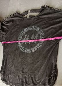 Greenish Grey Color Fancy Top