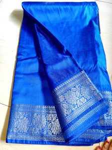 New Brand Satin Silk Saree With Stiched Blouse