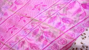 Pink Floral saree