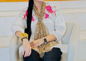 Floral Embroidered Peplum Top