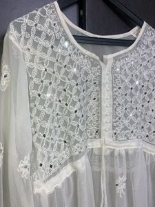 Chikankari Short Kurti