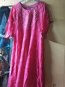 Pink Printed Kurta