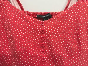 Red polka dot crop top