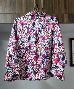 Printed Shirt With Cuban Collar