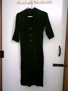 Black Button-Down Dress