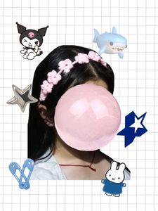 handmade crochet pink flower headband₊˚⊹ ᰔ