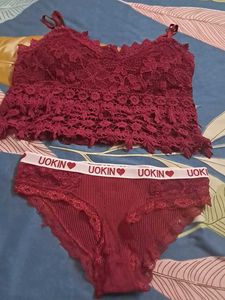 Combo  Of Padded  Bralet  Top  N Panty  Imported