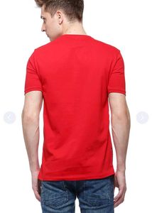 Red Printed V-Neck T-Shirt