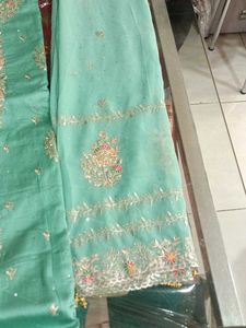 Teal Embellished Salwar Kameez