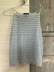 Blue Embellished Party Top