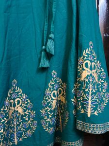 Emerald Green Floral Print Fabric