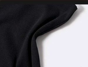 Black Ribbed Crop Top