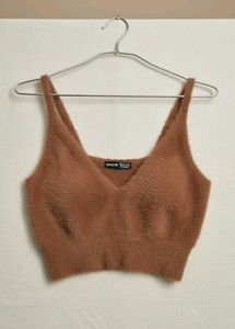 Fuzzy Knit Crop Top