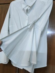 White Shirt With Stylish Sleeves