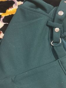 Green Wide Leg Pants with Belt