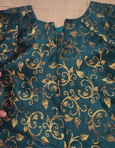 Elegant Teal &amp; Gold Kurta Set