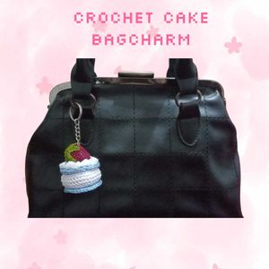 Crochet Cake Bag Charm
