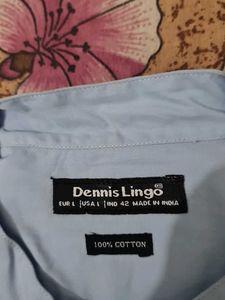 Dennis Lingo Blue Cotton Shirt