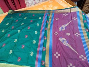 Brand New Bishnupuri Semi Silk Saree With Bp