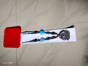 Beautiful ❤️ Silver And Blue 💙 Design Jewellery S