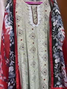 Cotton Printed Free size Kurta & Dupatta