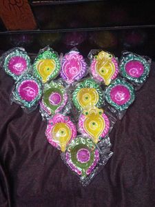 of 12 Decorative Diyas for deewali and pooja �