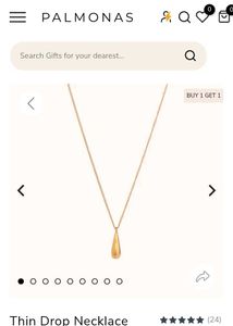 Palmonas Gold Plated Minimal Necklace