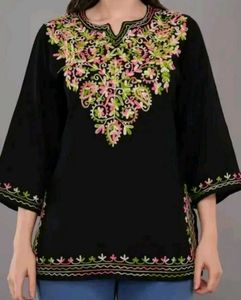 Elegant Embroidered Tunic Top