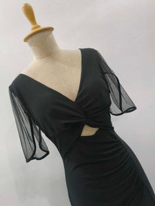 Elegant Black Cutout Maxi Dress