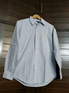 Ralph Lauren Men Blue Checks Cotton Formal Shirt
