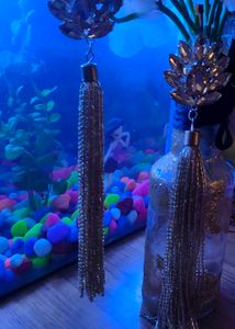 Long Crystal Beads Earrings