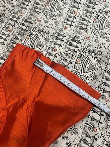 Orange Warli Print Saree