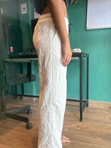 White Casual Pants