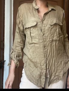 H&amp;M Pure Cotton Oversized Shirt